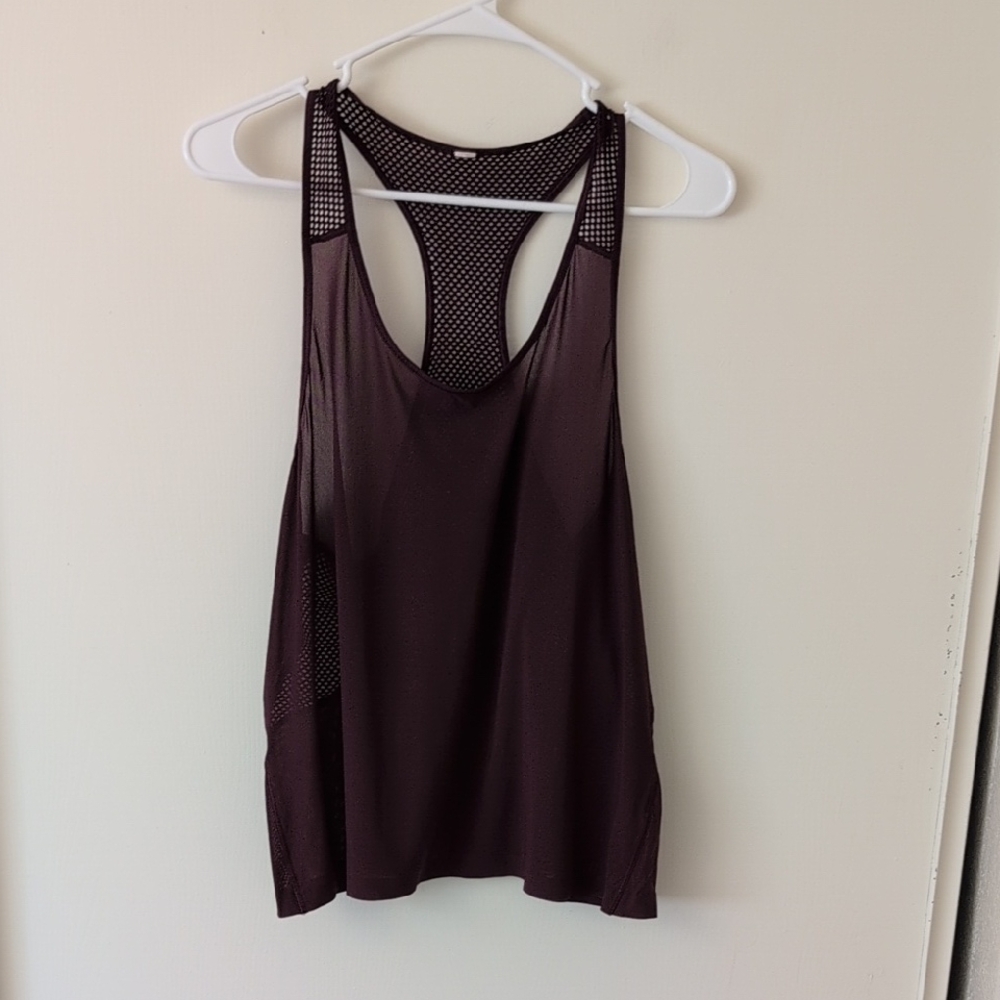 lululemon athletica Womens 10 Racerback Tank Top Purple Workout Activewear